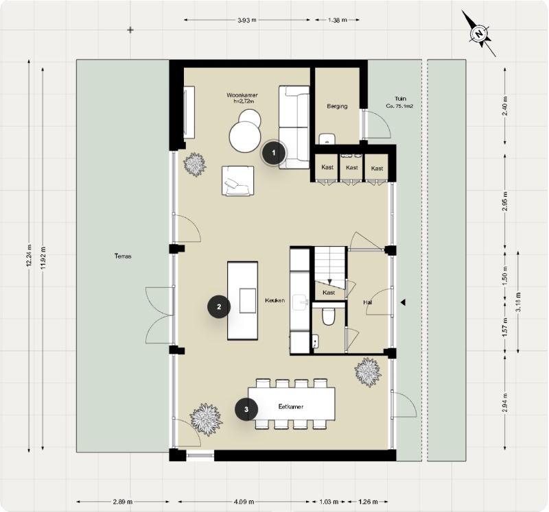Klikbare foto-plattegrond voor woningpresentatie